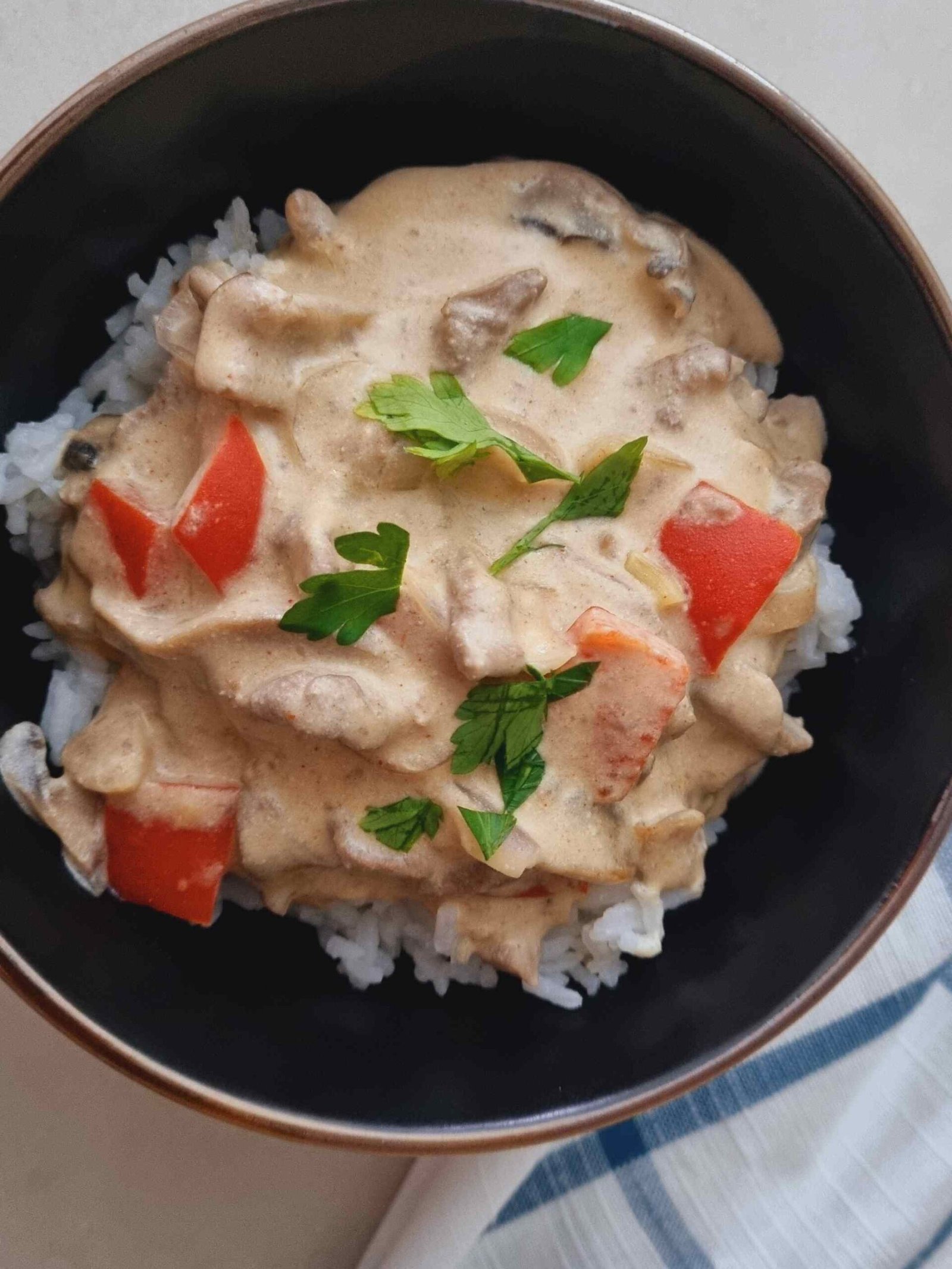 Beef stroganoff