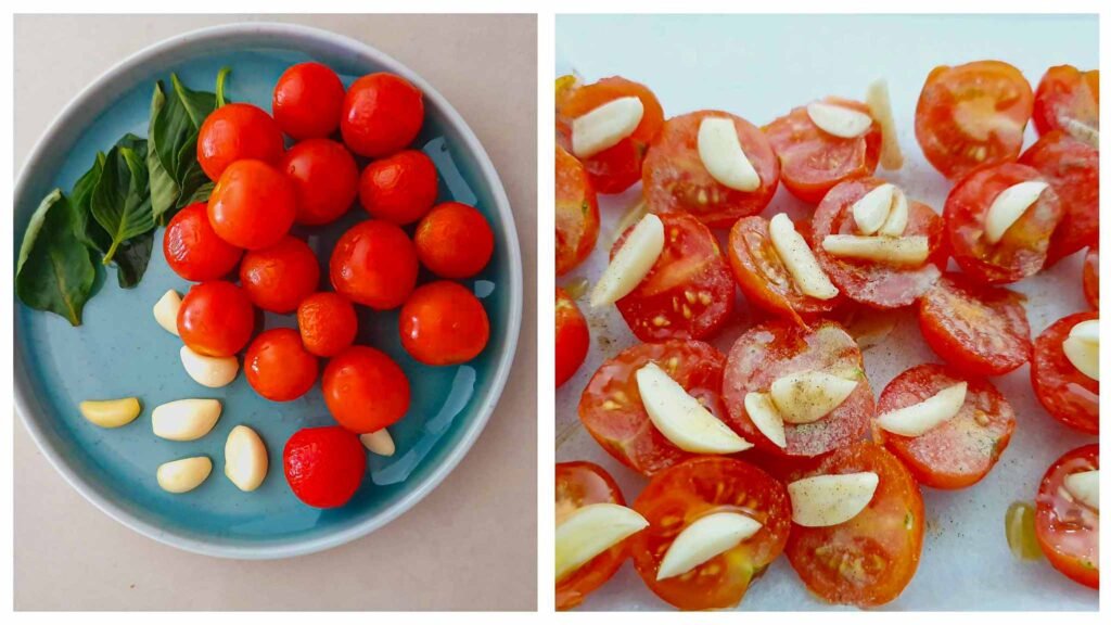 Ingredients for roasted tomatoes
