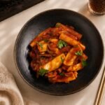 Spicy stir-fried calamari