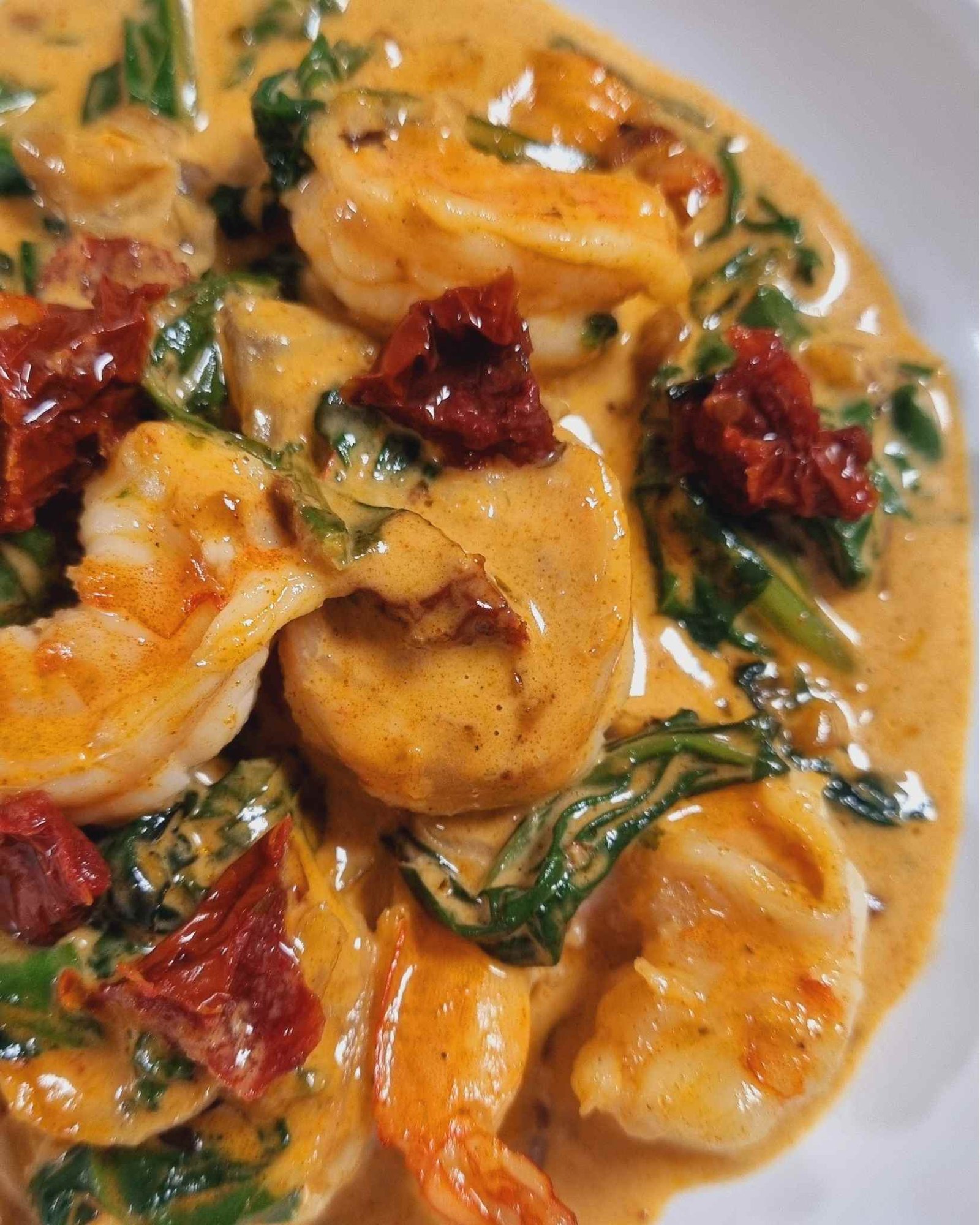Creamy tuscan shrimp