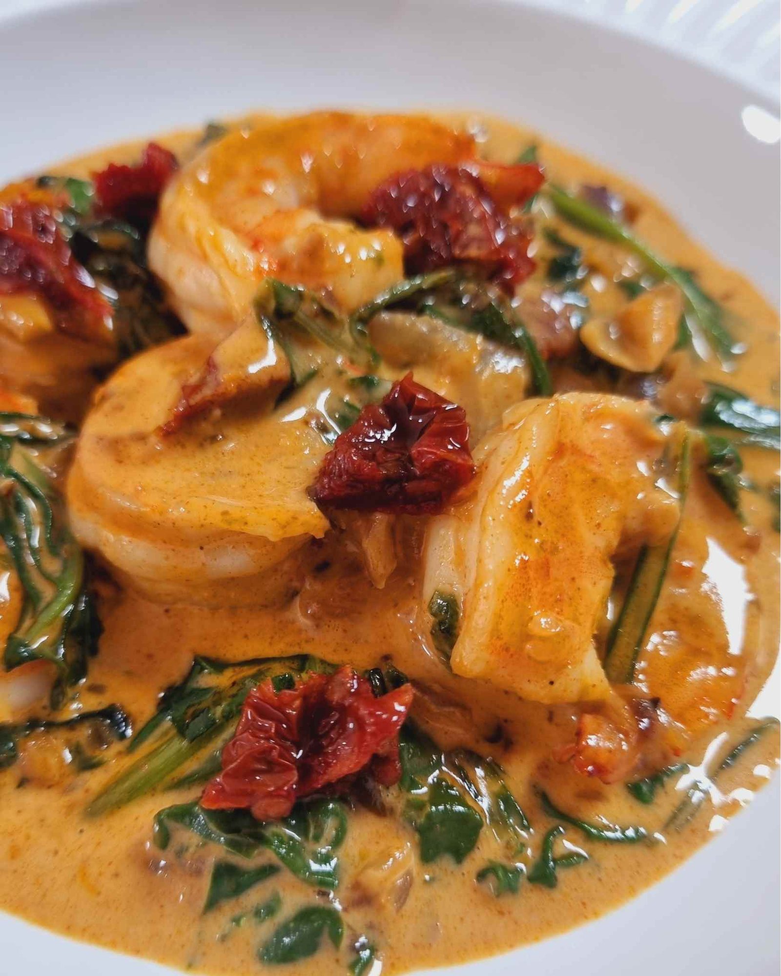 Creamy tuscan shrimp