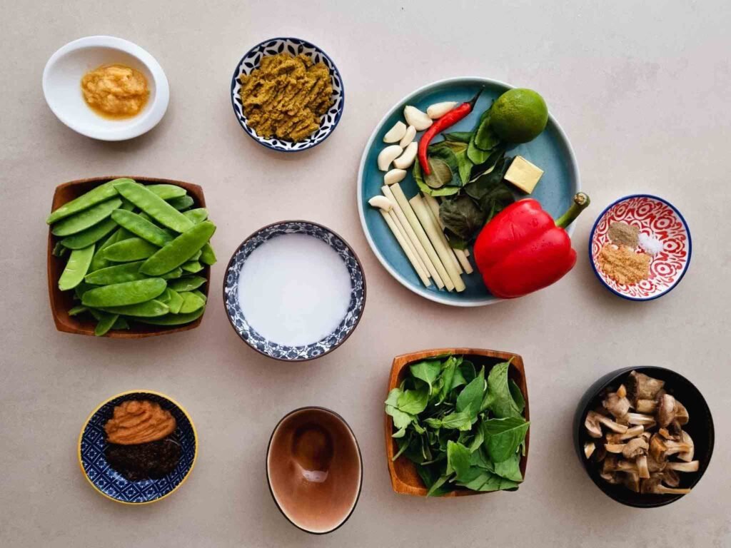 Ingredients for Thai Green Curry