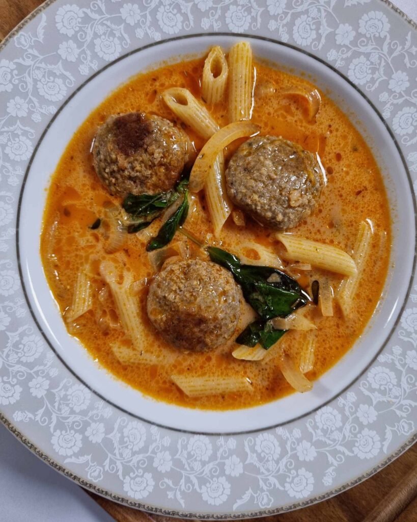 Italian meatball soup