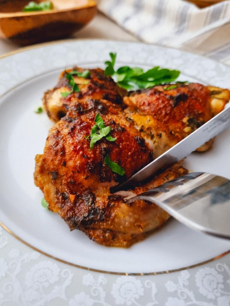 Oven Baked Chicken with Garlic Yogurt
