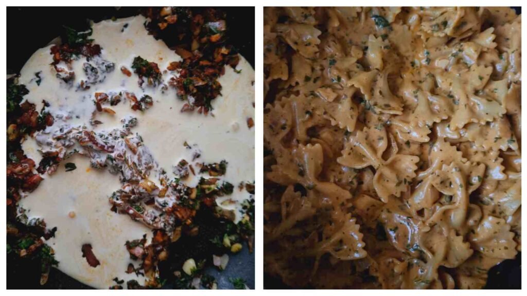Creamy bowtie pasta 