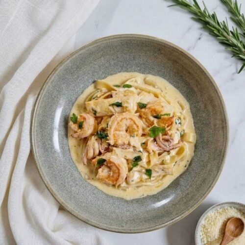 creamy seafood pasta