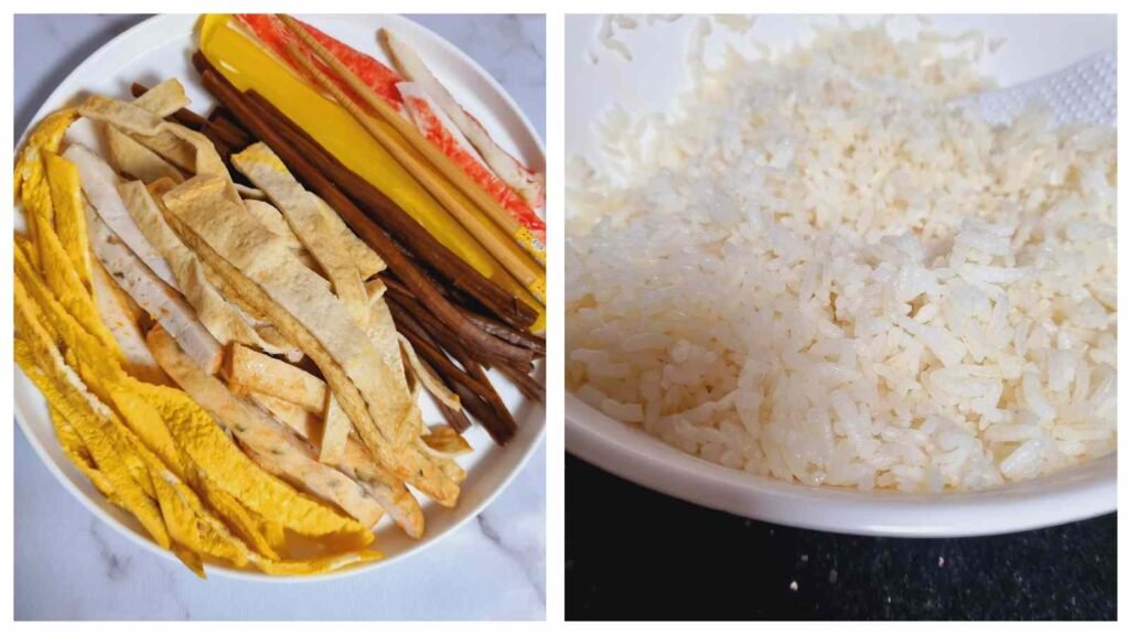 Ingredients for Kimbap