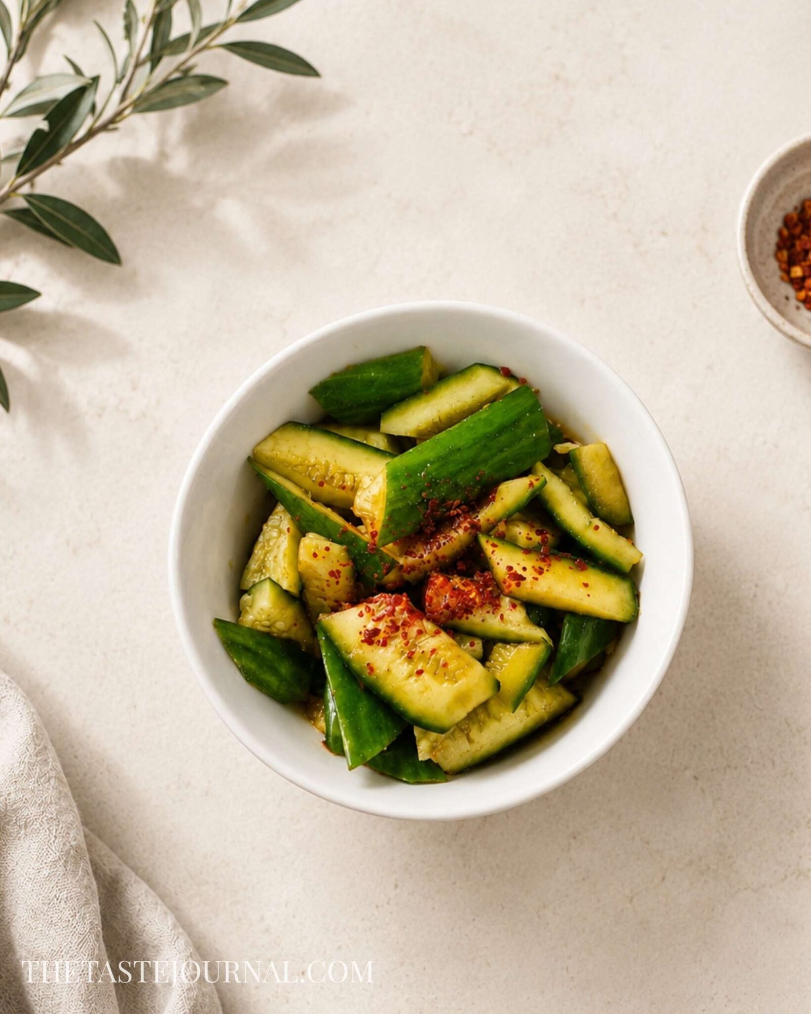 Smashed cucumber salad