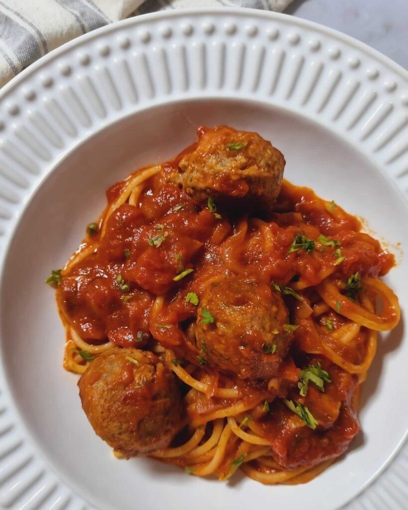 Spaghetti with meatballs 