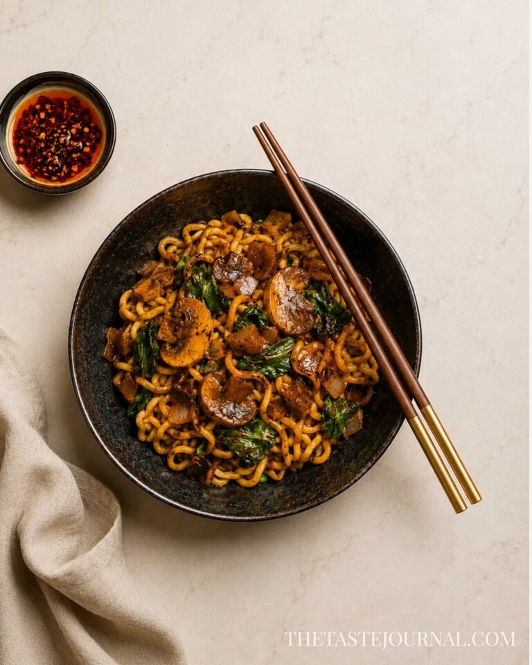 Spinach & Mushroom Noodles