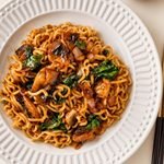 Spinach & Mushroom Noodles