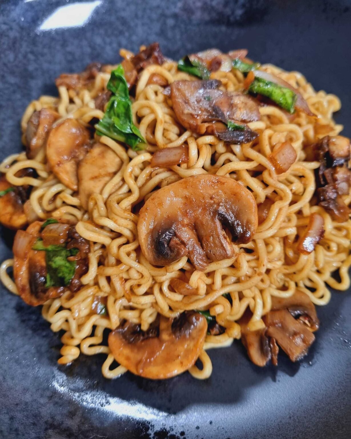 Mushroom & Spinach Noodles