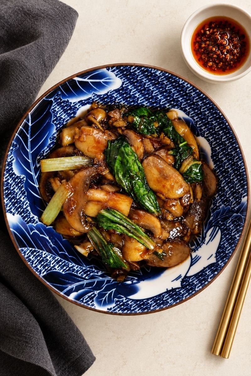 Bok Choy & Mushroom Stir-fry 1