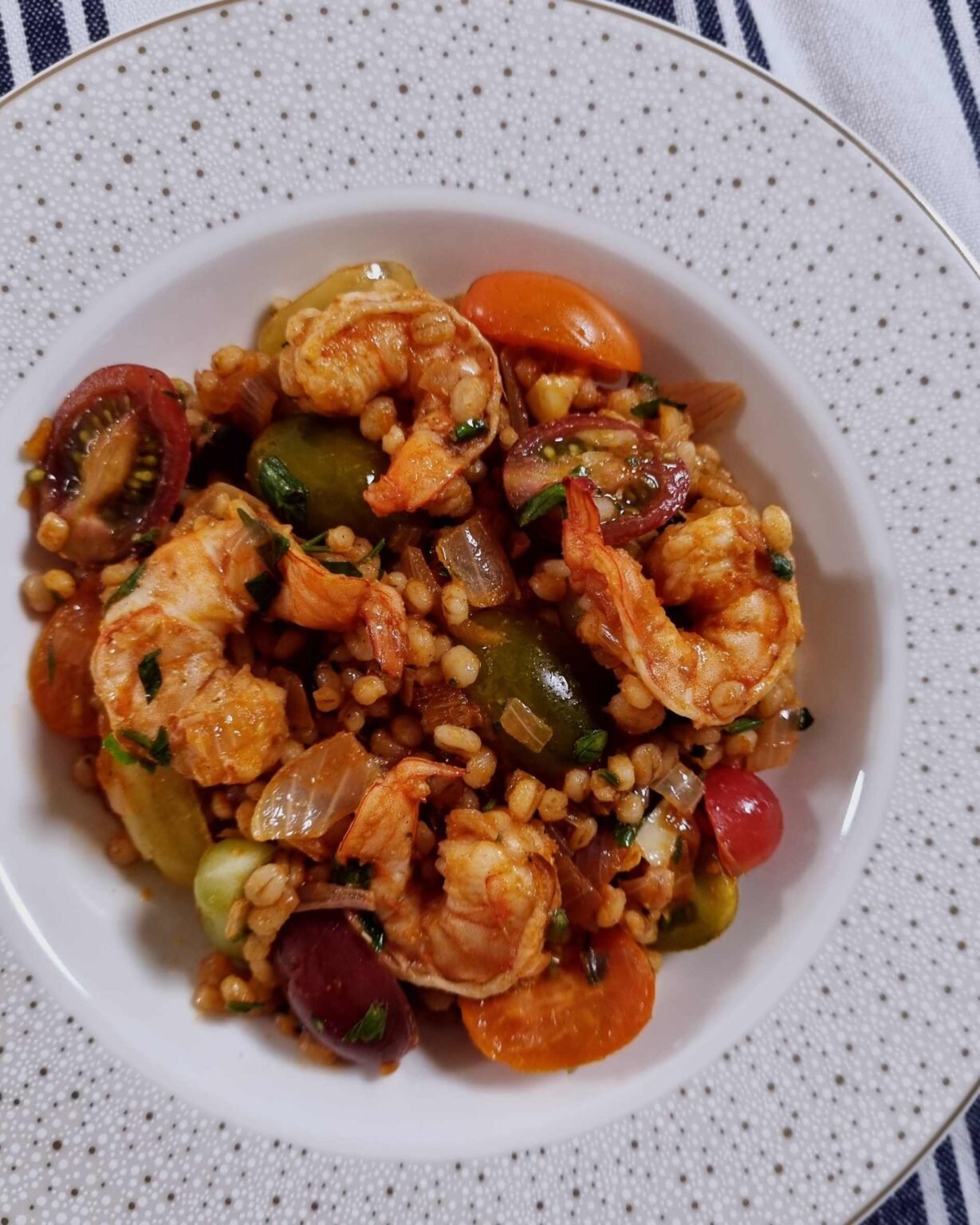 Barley Salad with Shrimps