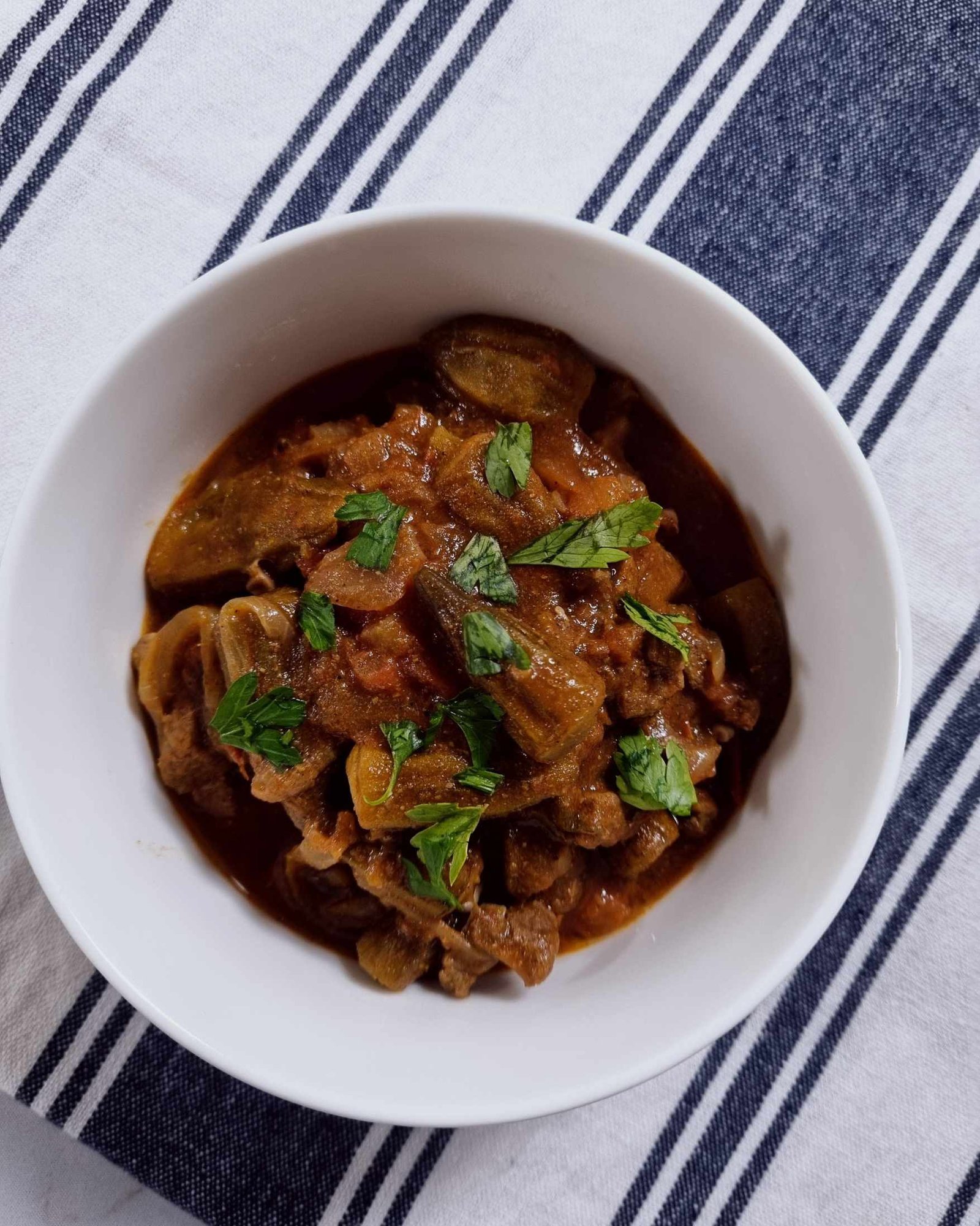 okra stew [bamya kudra]