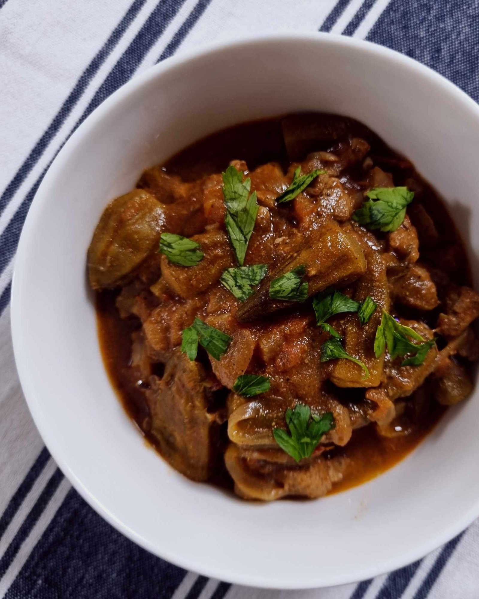 okra stew [bamya kudra]